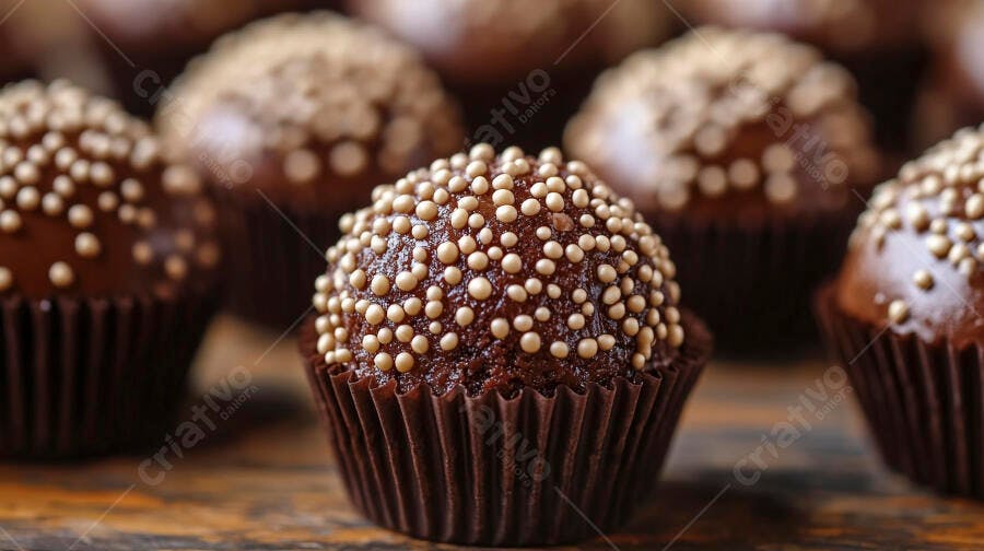 Foto Brigadeiro Gourmet Granulado Branco Doce Festa