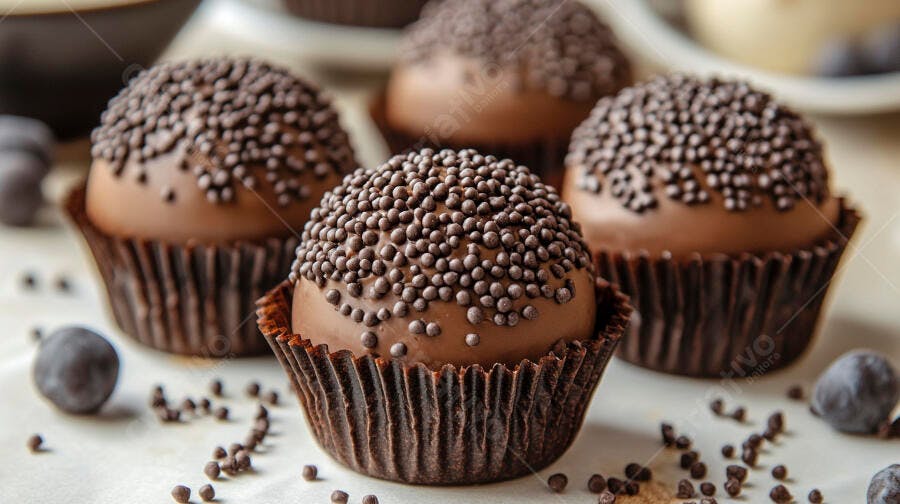 Foto Brigadeiro Gourmet com Granulado Chocolate Doce Festa