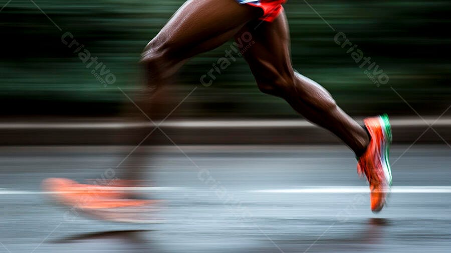 Foto Atleta Correndo Velocidade Panning Esporte