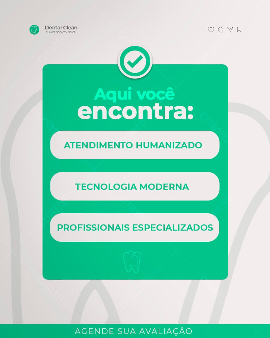 Flyer Clínica Odontológica Atendimento Humanizado PSD Editável
