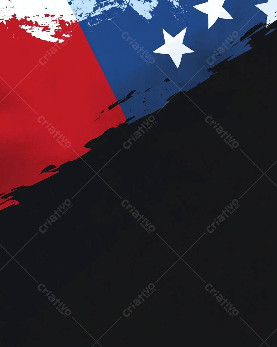 Fundo abstrato patriótico EUA com estrelas e pinceladas grunge