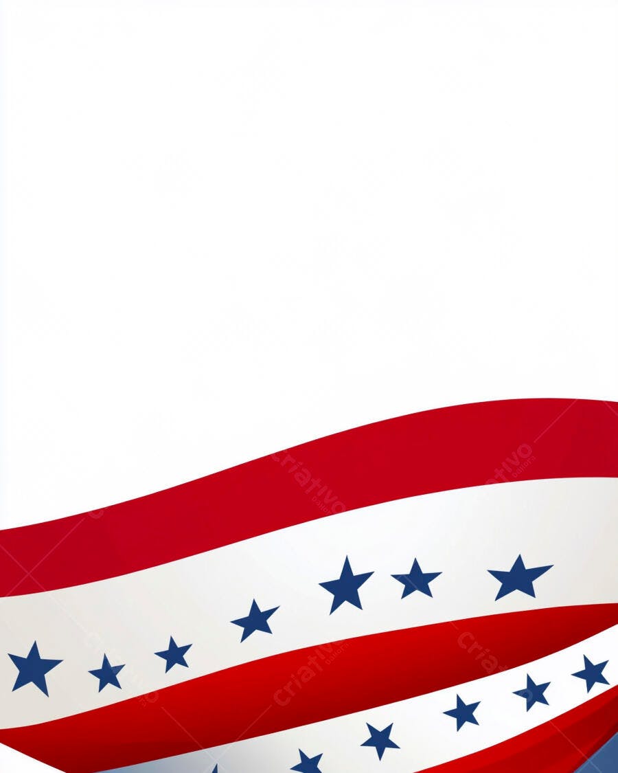 Elementos da bandeira americana estrelas e listras onduladas fundo patriótico