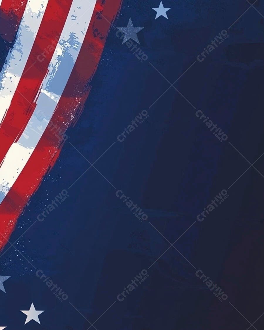 Bandeira americana grunge com estrelas e listras vermelhas e azuis