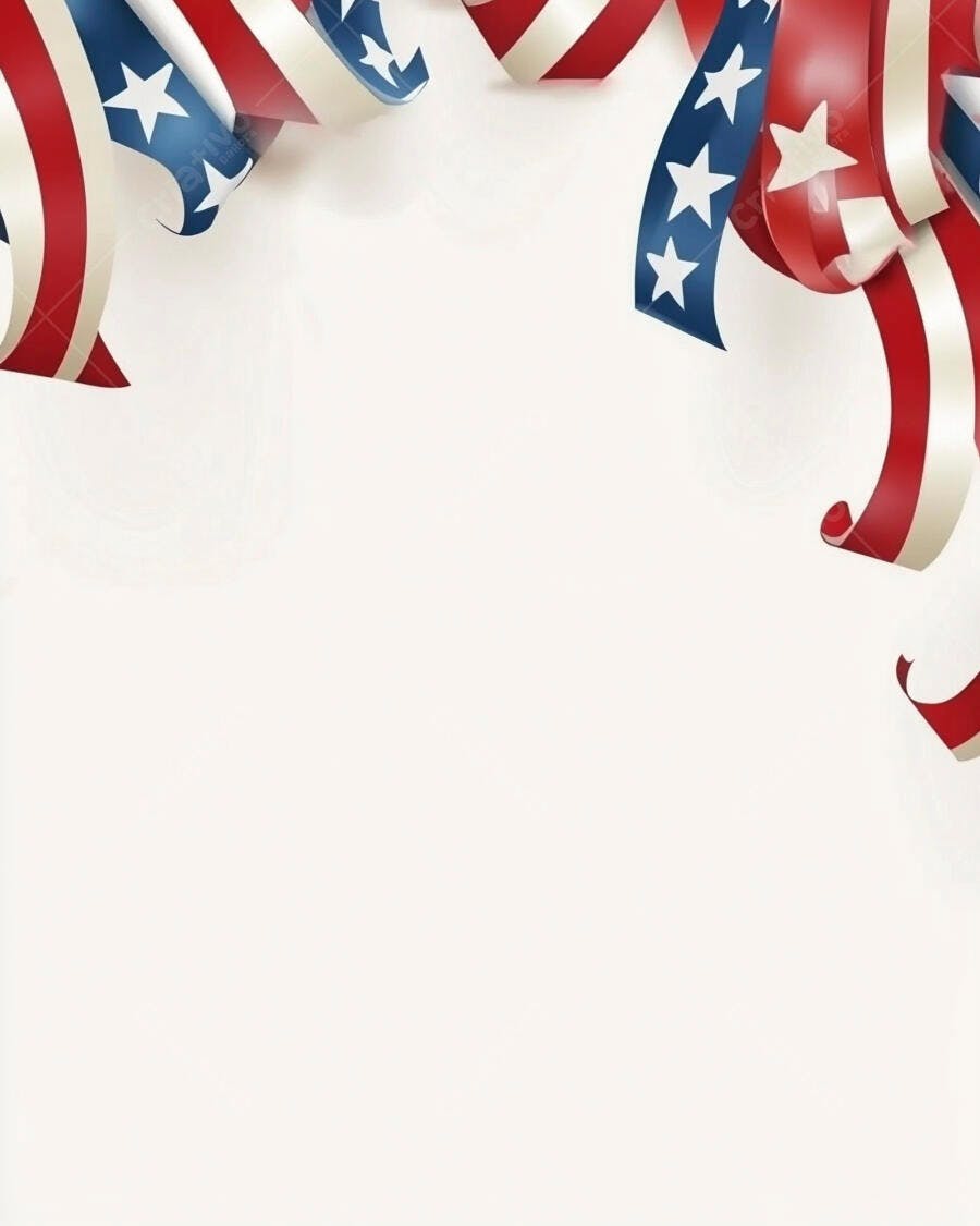 Fitas patrióticas americanas vermelho branco azul com estrelas para celebração