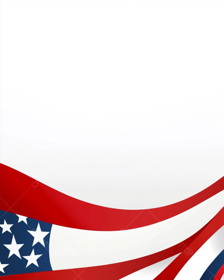 Bandeira americana abstrata fundo branco design patriótico
