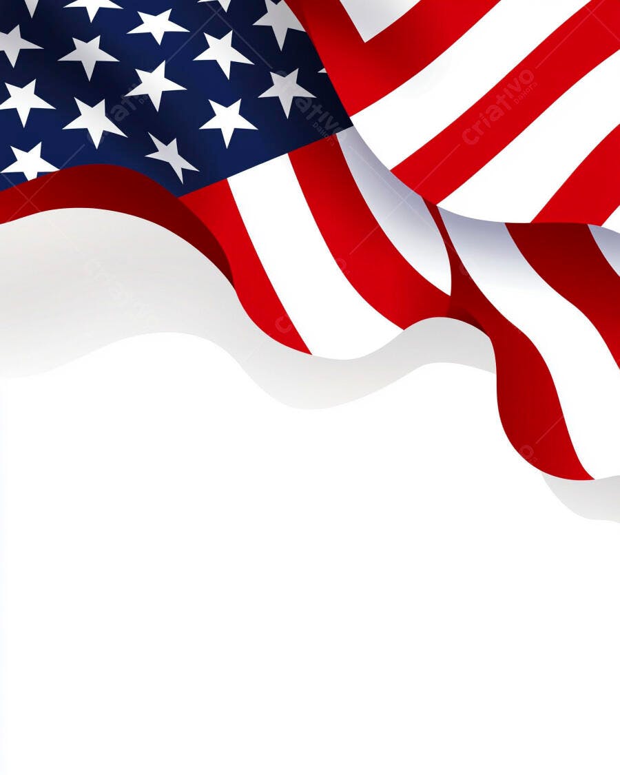 Bandeira americana ondulando fundo patriótico vermelho branco azul com espaço texto