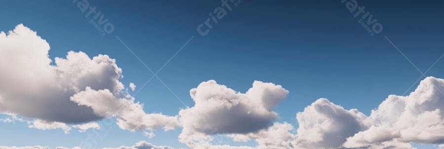 Nuvens brancas no céu azul claro em dia ensolarado
