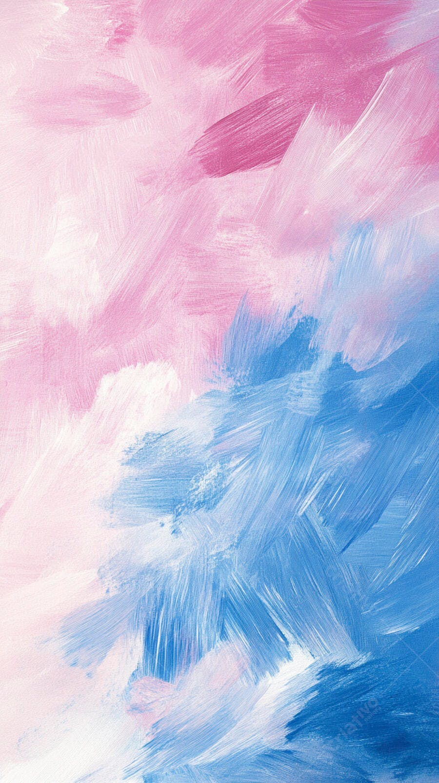 Pinceladas abstratas rosa e azul claro sobre fundo branco textura artística