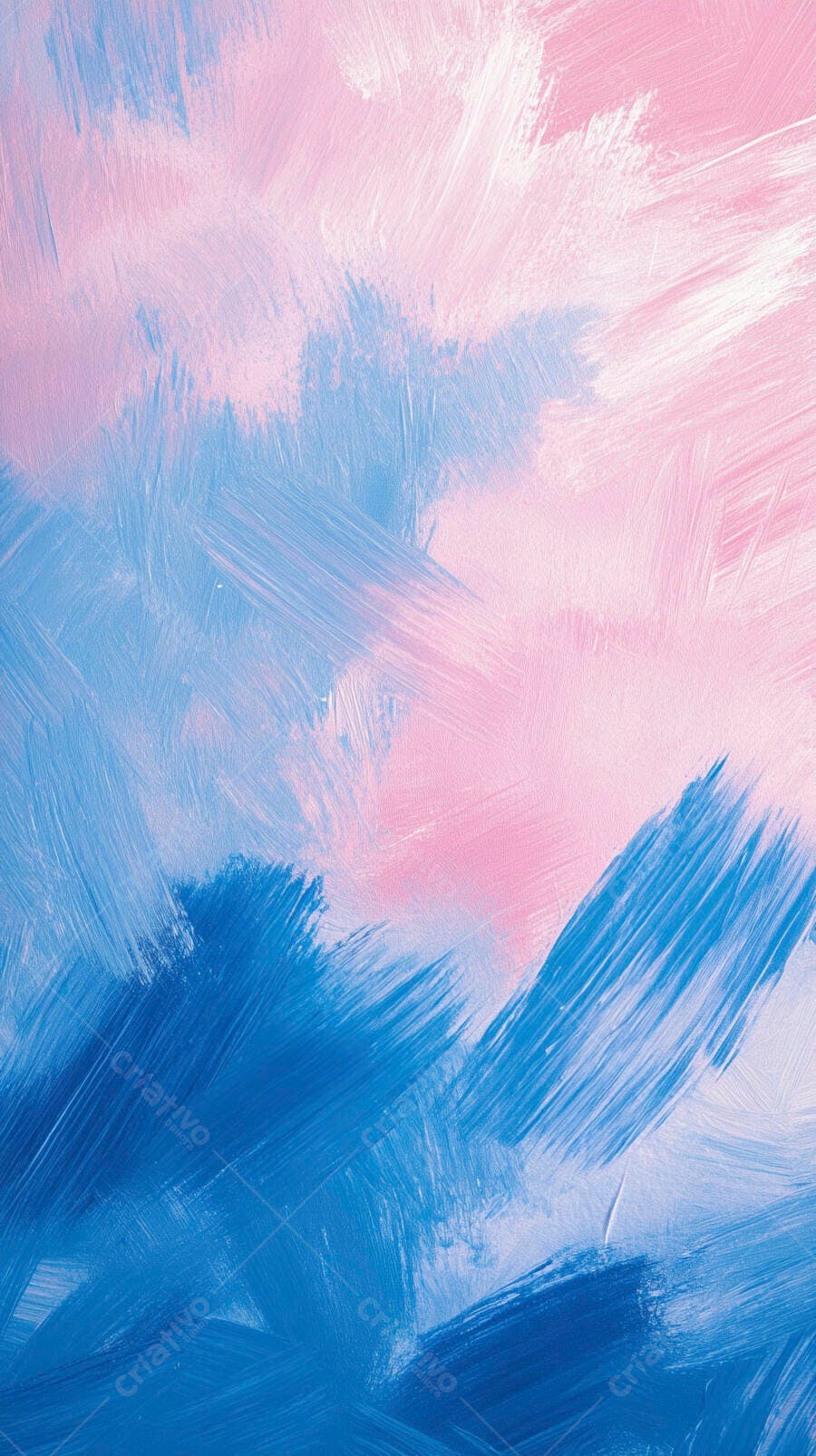 Pintura abstrata textura com pinceladas azuis e rosas vibrantes