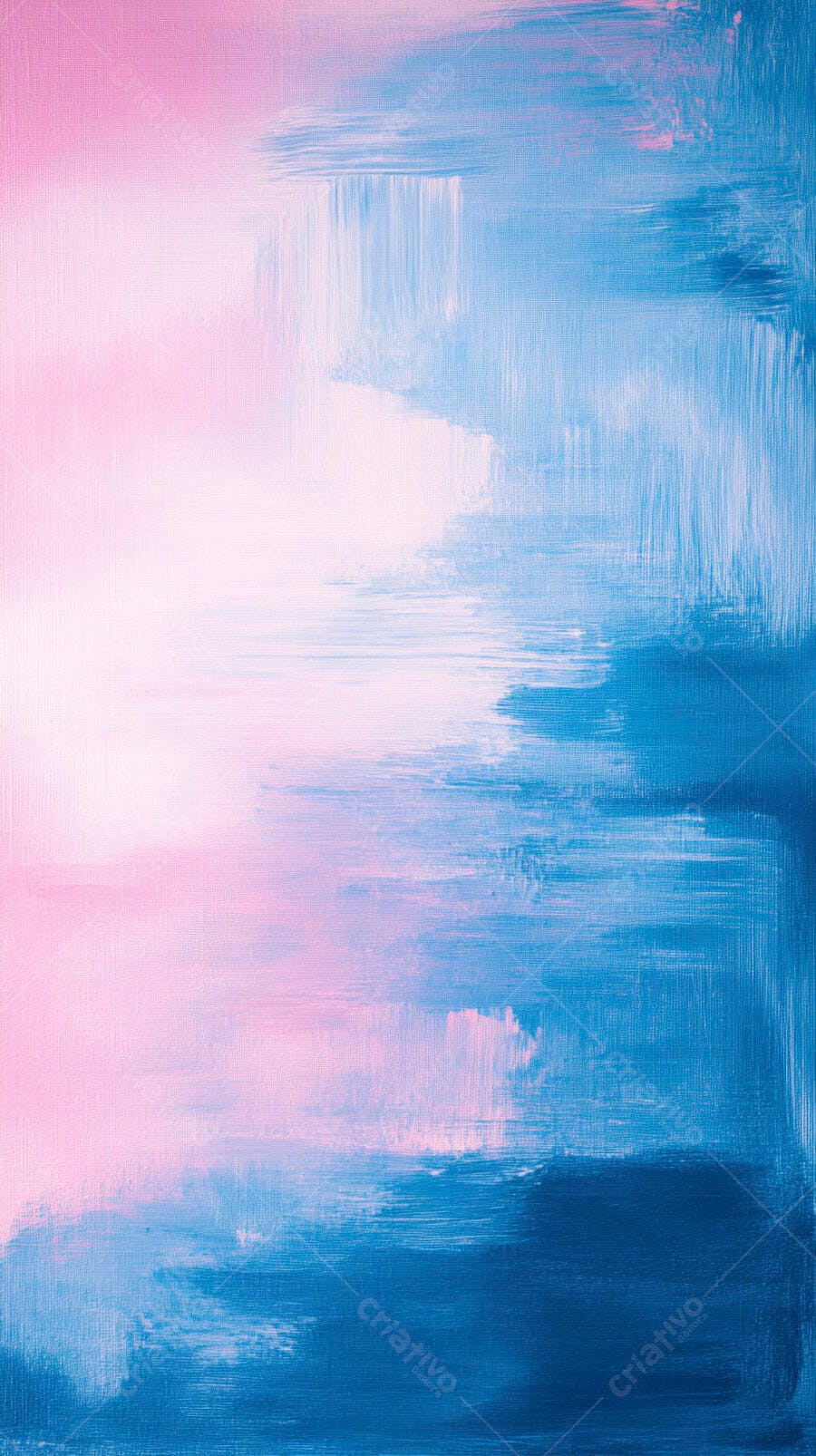 Pintura abstrata rosa e azul com textura de pinceladas suaves