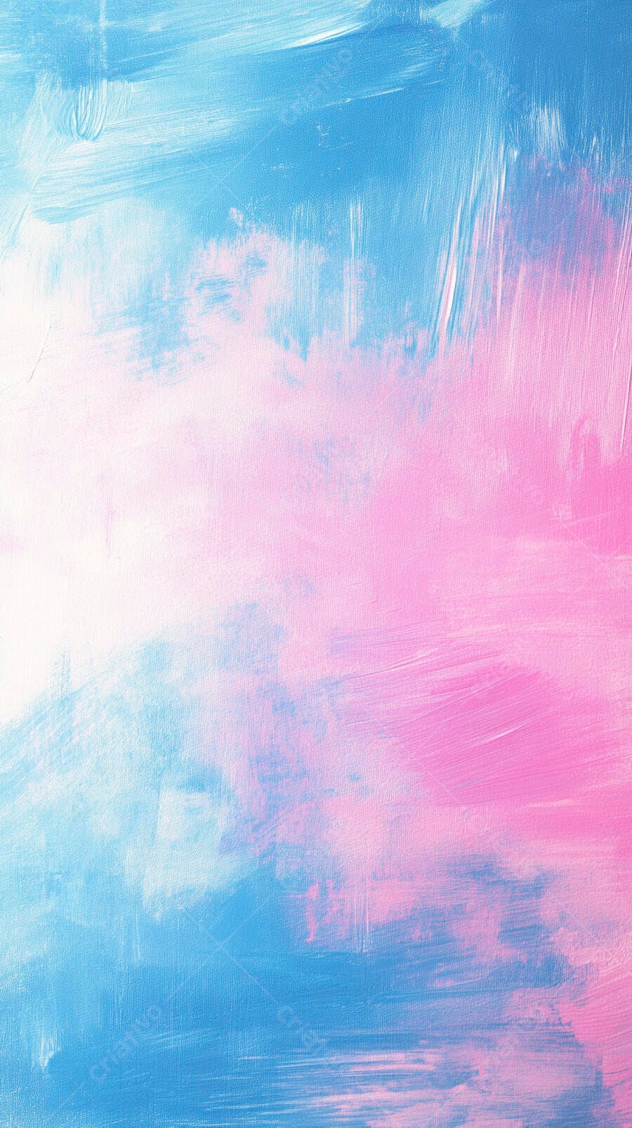 Pintura abstrata azul rosa e branco textura artística