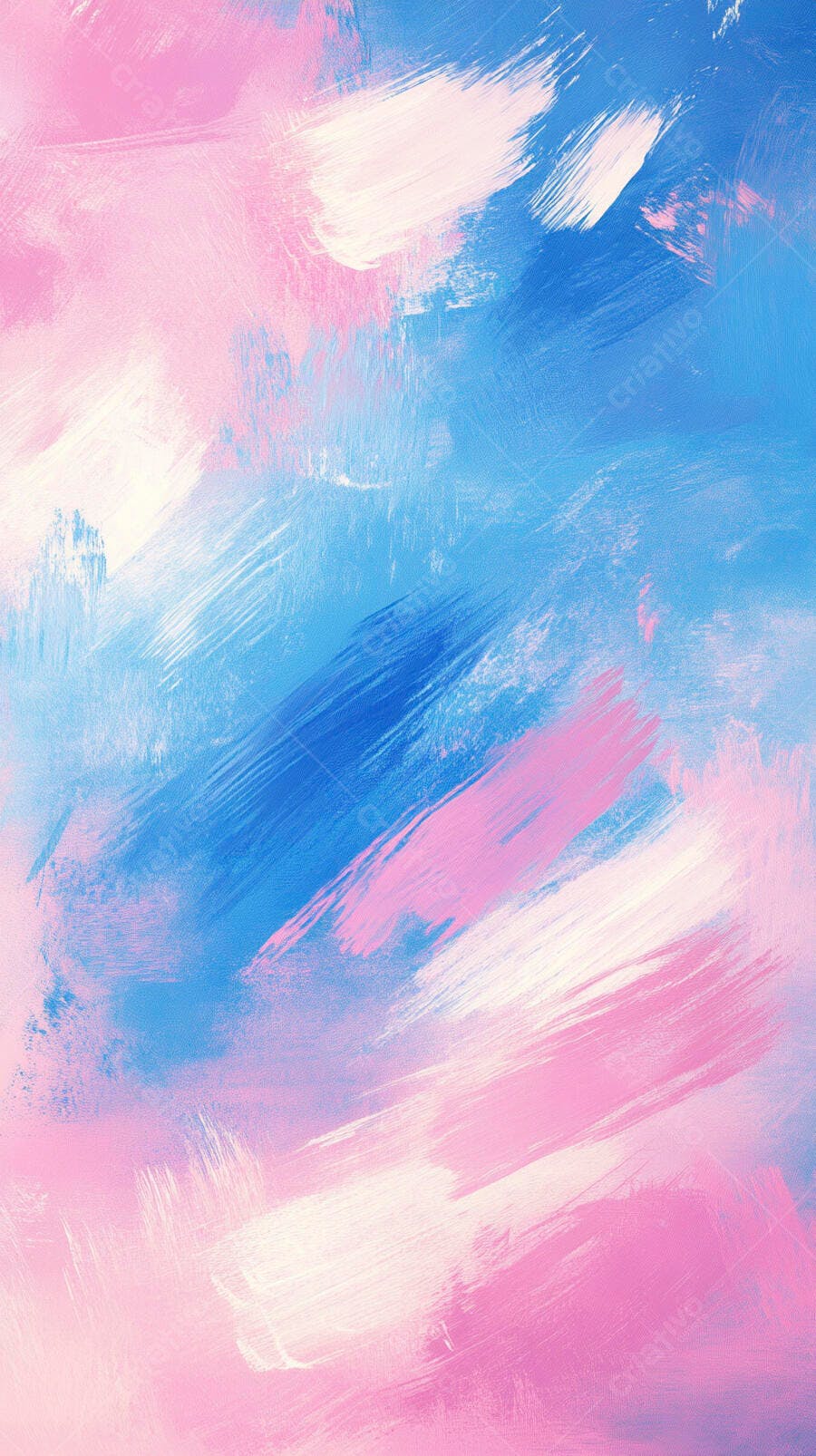 Fundo abstrato com pinceladas em tons de rosa azul e branco