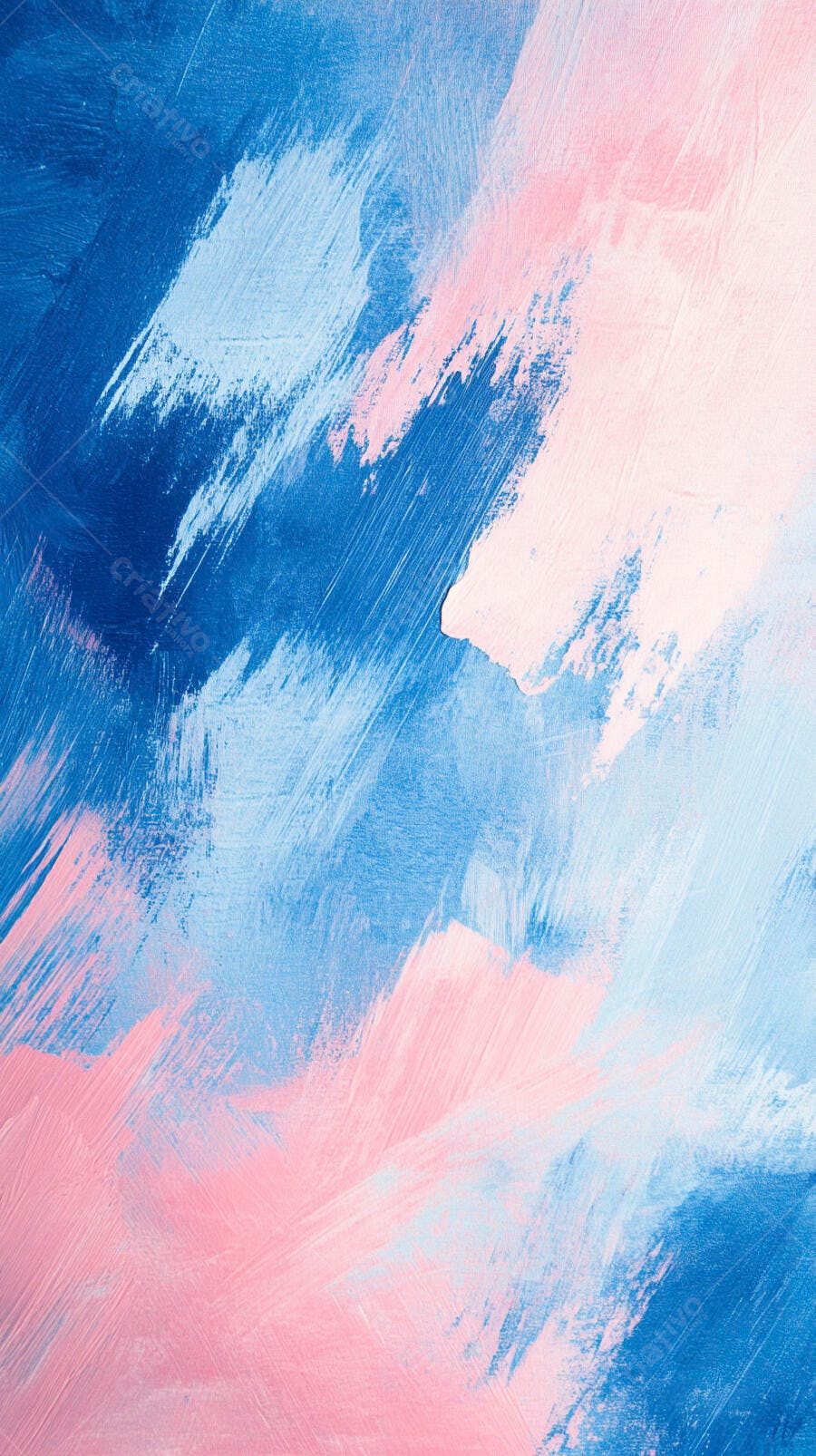 Pintura abstrata com pinceladas azuis e rosas vibrantes textura