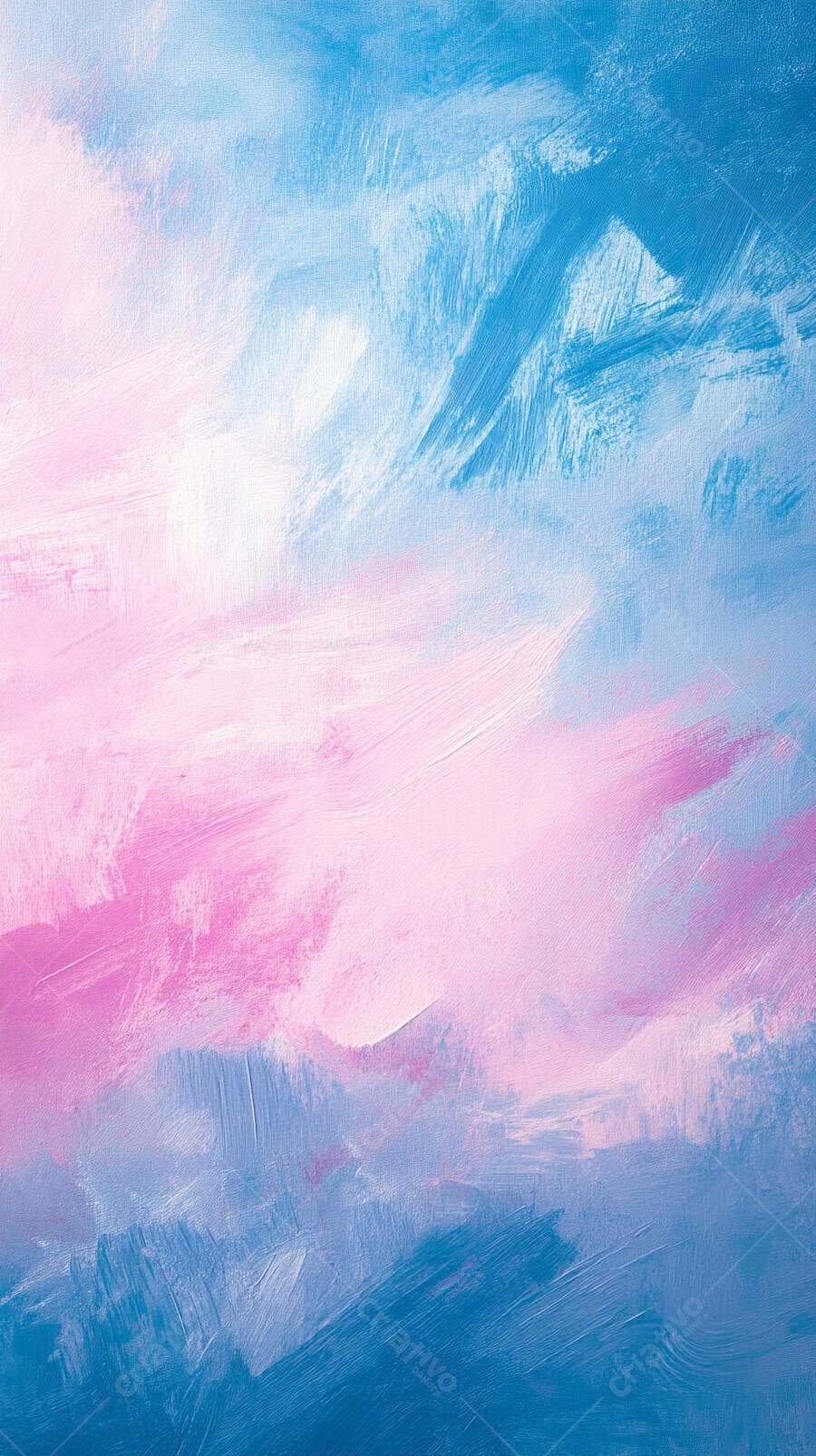 Pintura abstrata azul e rosa textura de pinceladas suaves