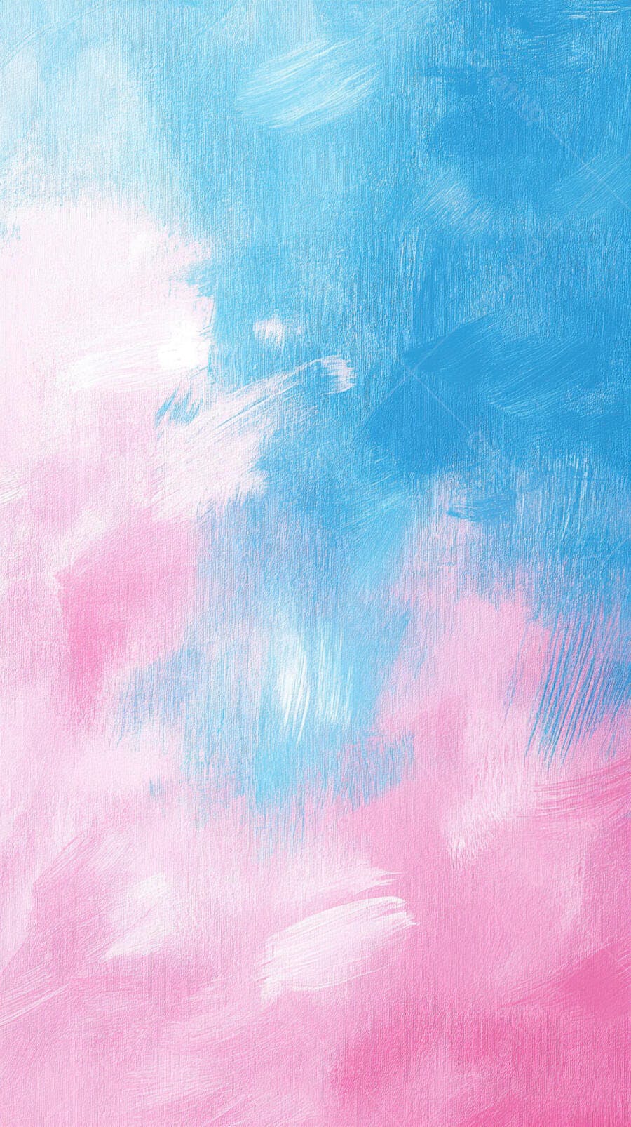 Pintura abstrata rosa e azul com textura de pinceladas