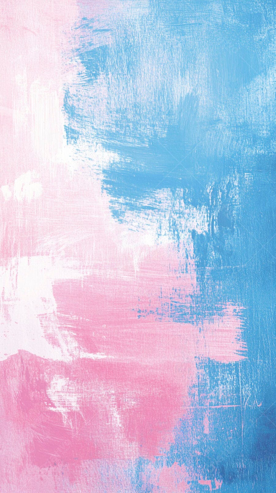 Fundo abstrato com pinceladas texturizadas em rosa azul e branco