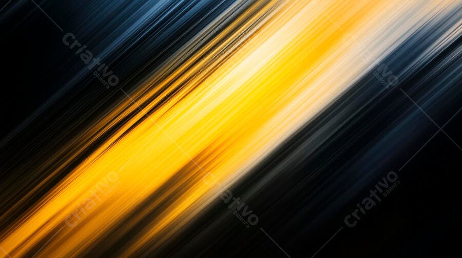 Fundo abstrato com listras diagonais amarelas e azuis escuras em movimento