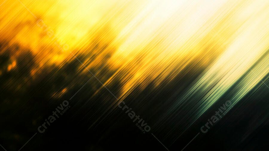 Luzes abstratas em movimento dourado e verde escuro