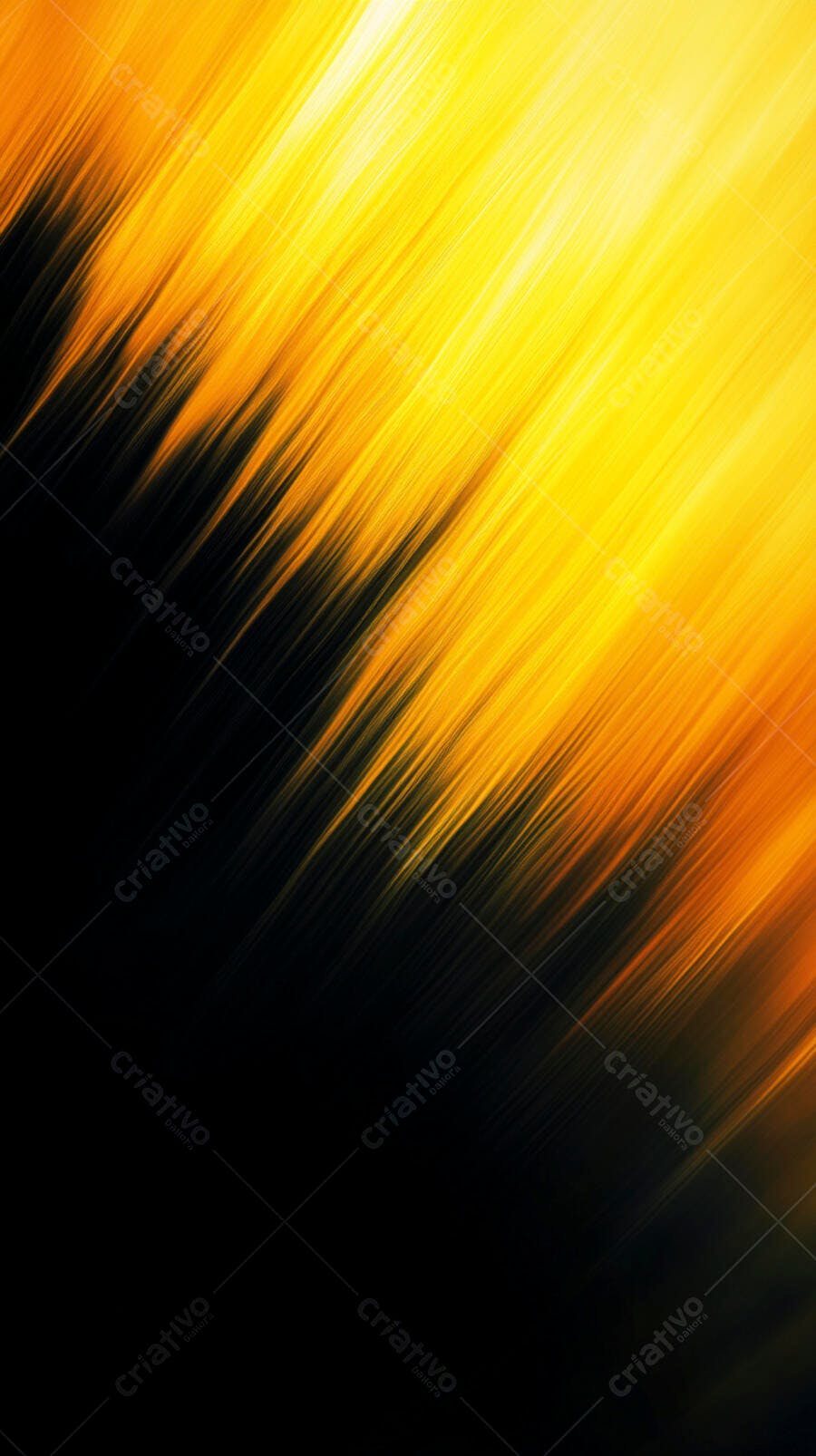 Linhas abstratas amarelas e laranjas em fundo preto dinâmico intenso