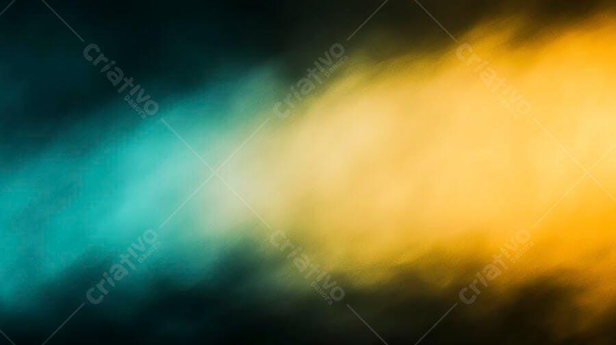 Gradiente abstrato teal e amarelo com efeito esfumaçado dinâmico