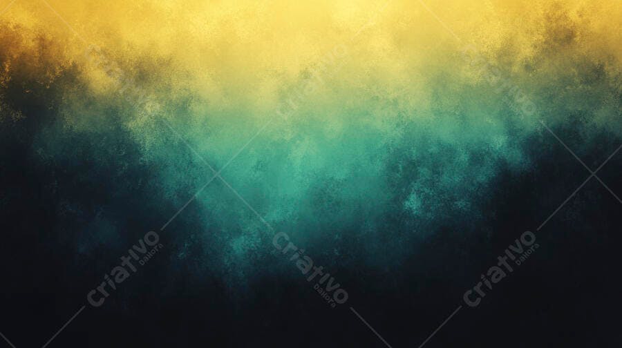 Fundo abstrato gradiente amarelo a azul-petróleo com textura grunge