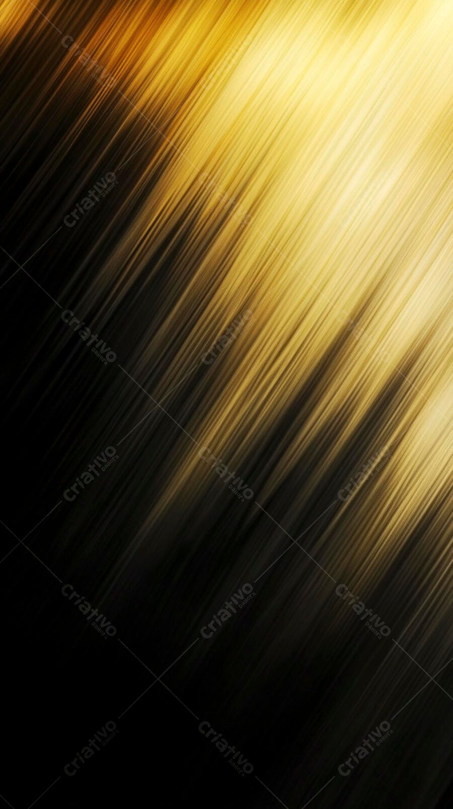 Fluxo de luz dourada abstrato com linhas diagonais em fundo preto moderno