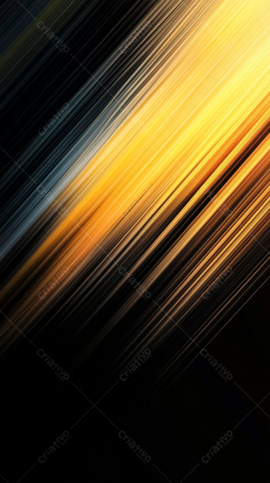 Linhas abstratas de luz com cores vibrantes de amarelo e preto