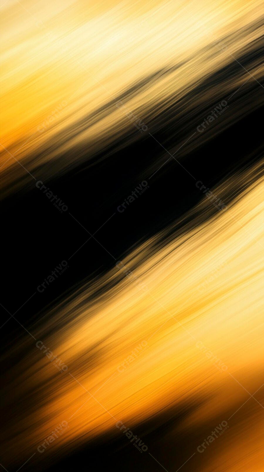 Plano de fundo abstrato dourado e preto com linhas em movimento e desfoque moderno