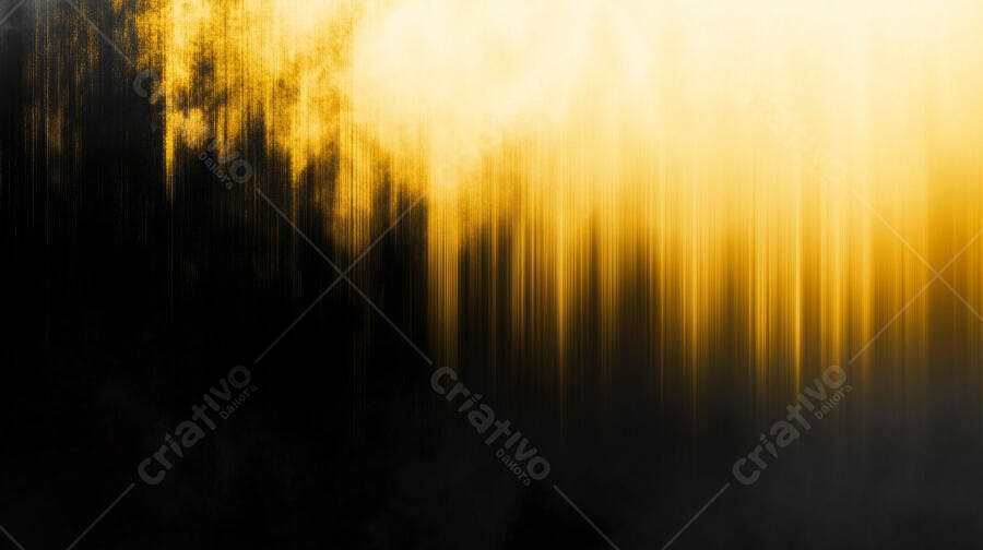 Fundo abstrato dourado e preto com raios de luz verticais efeito