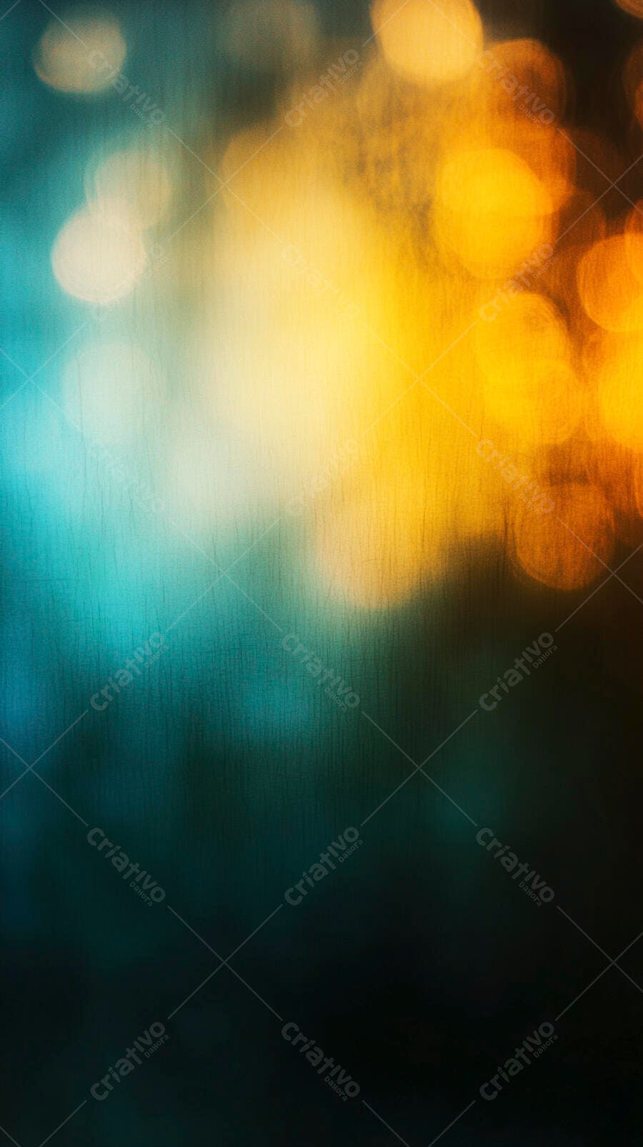 Fundo abstrato com gradiente azul esverdeado e laranja vibrante com bokeh