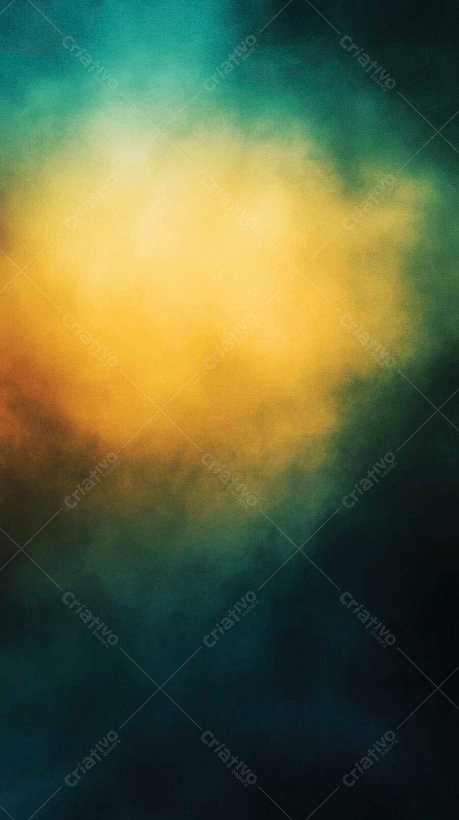 Fundo abstrato degradê vibrante com amarelo dourado e tons de verde azulado