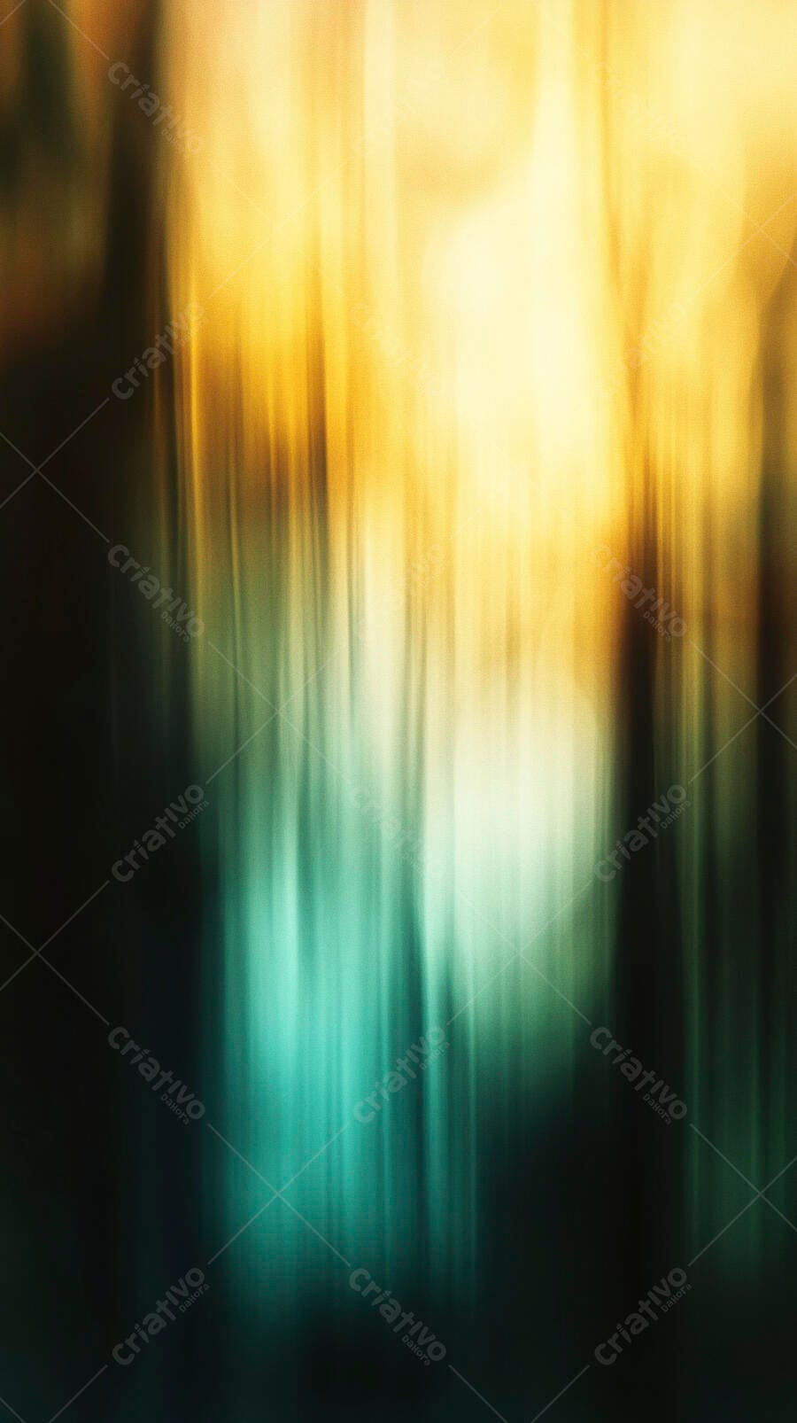Fundo abstrato com luzes douradas e verdes em movimento vertical