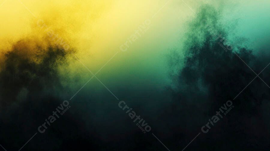 Fundo abstrato degradê verde amarelo e fumaça escura