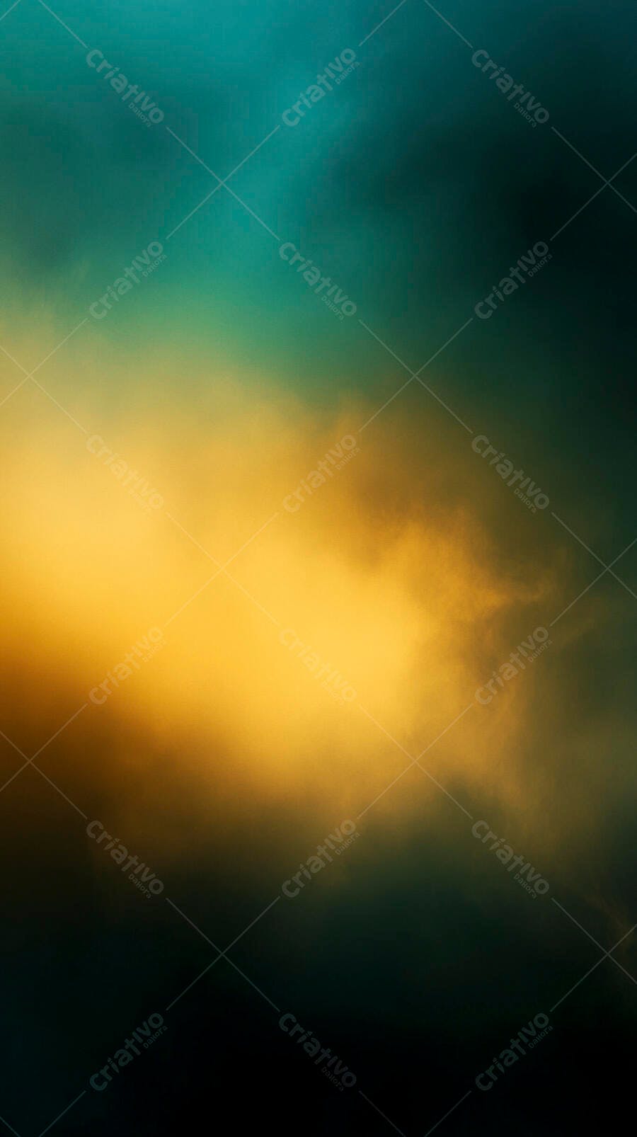 Gradiente abstrato com transição de amarelo dourado e verde azulado escuro