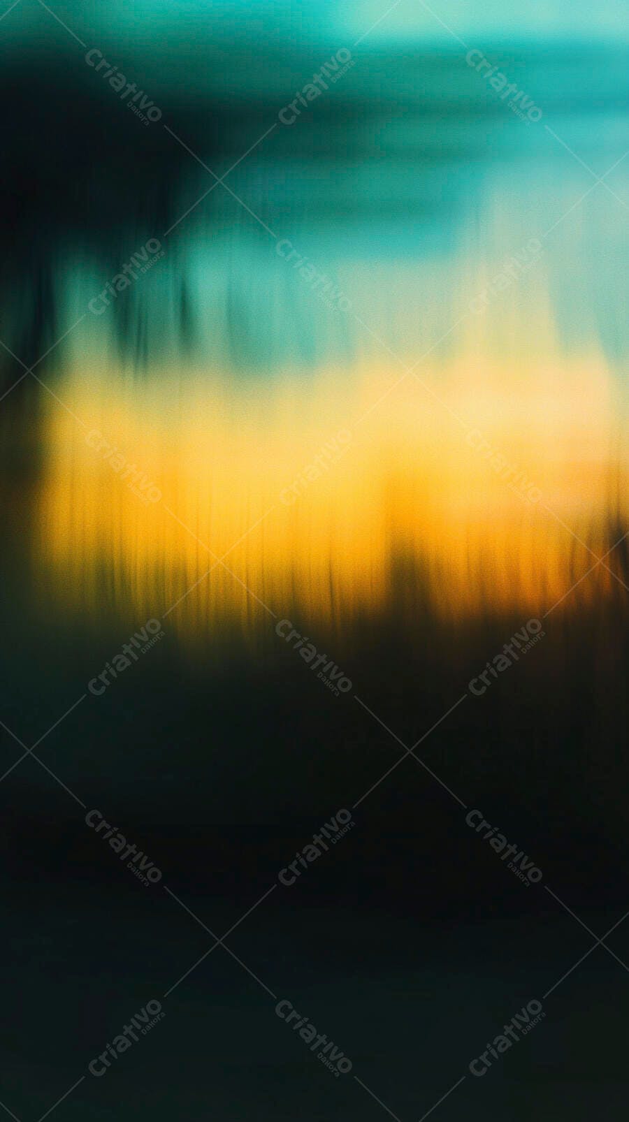 Paisagem abstrata embaçada com turquesa amarelo e preto