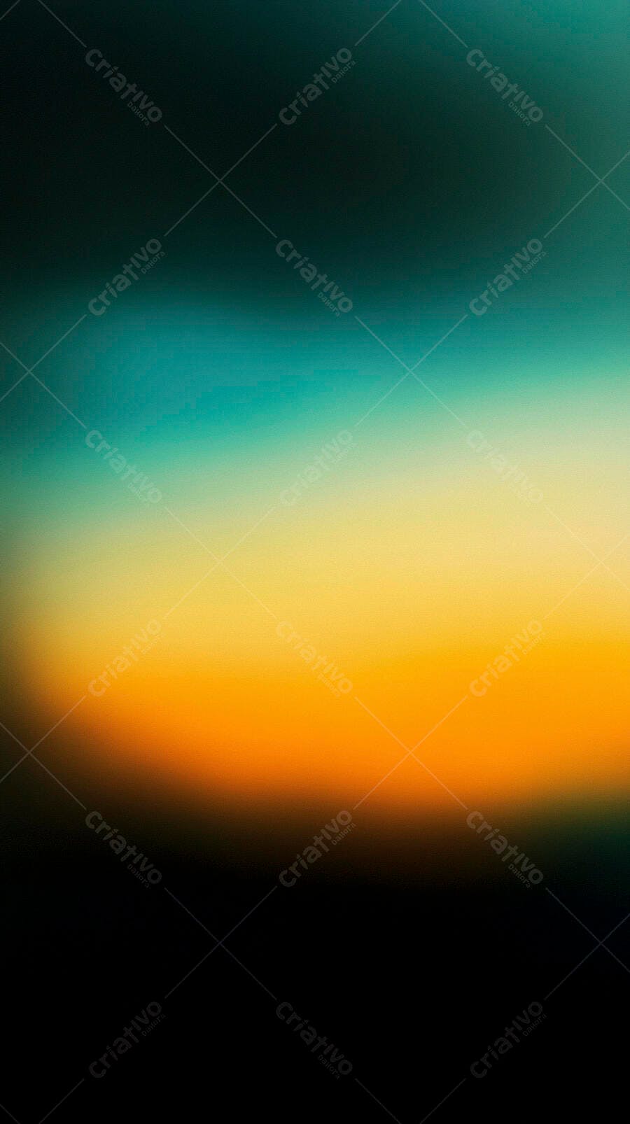 Gradiente abstrato com tons de azul, amarelo e laranja no crepúsculo