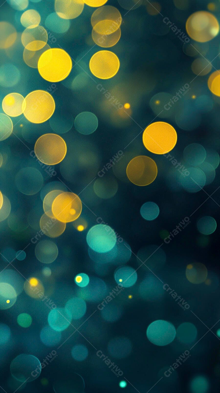 Bolhas de luz bokeh douradas e verde-azuladas fundo abstrato