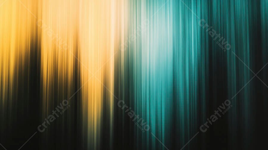 Fundo abstrato com listras verticais em amarelo dourado e ciano