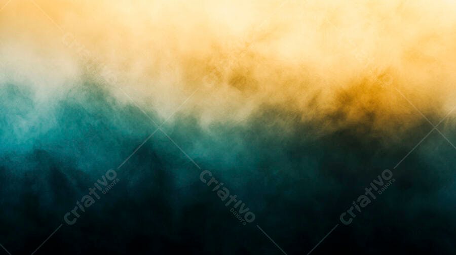 Fundo abstrato amarelo dourado e azul petróleo efeito esfumaçado