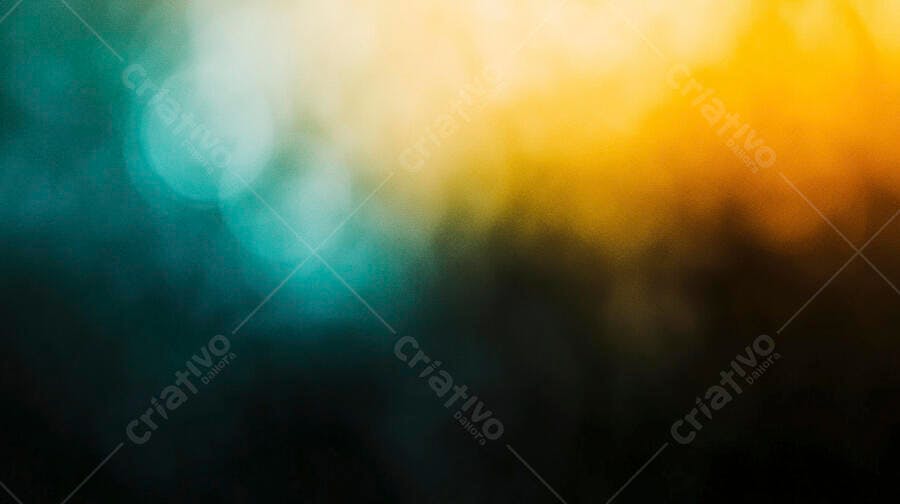 Fundo abstrato com efeito bokeh degradê azul e amarelo