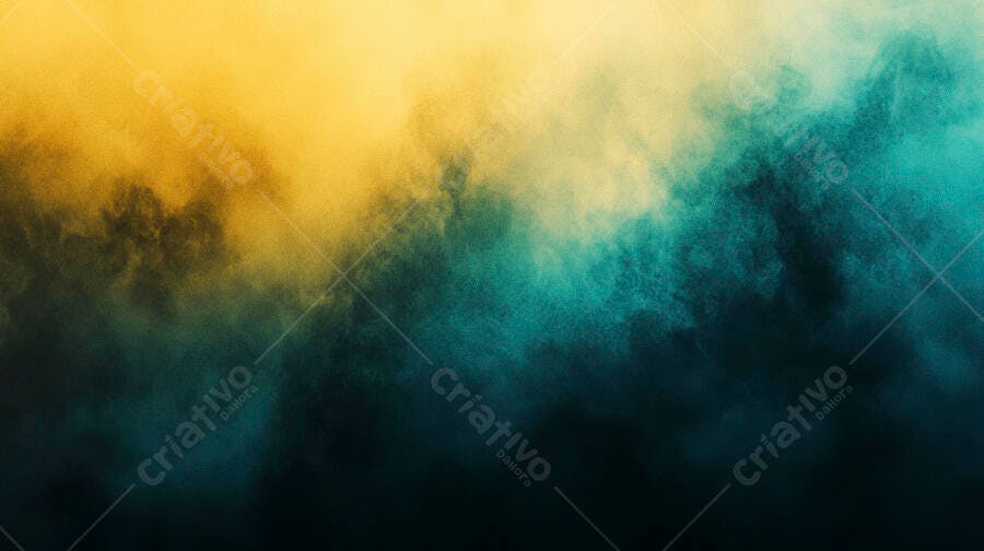 Fundo abstrato degradê amarelo e azul esverdeado com textura difusa