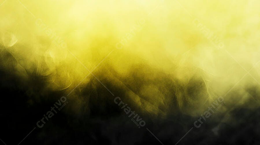 Fundo abstrato esfumaçado em degradê amarelo e preto com textura suave