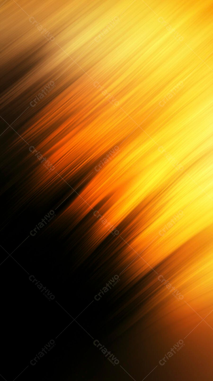 Raios de luz amarelos e laranjas em fundo abstrato escuro