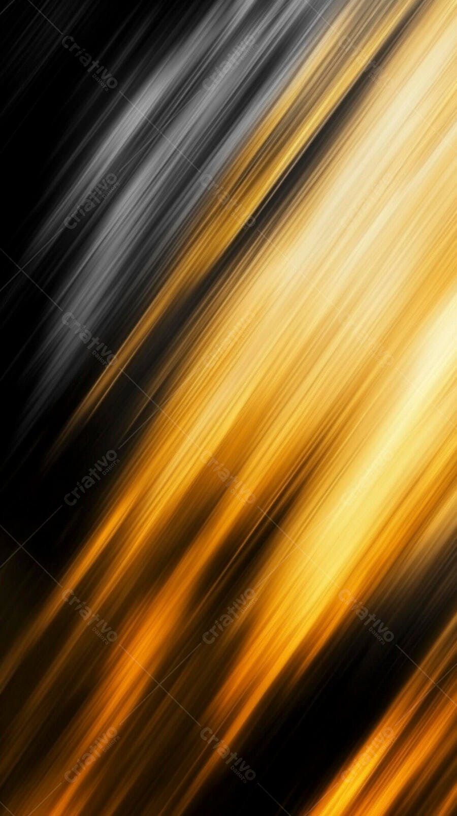 Fundo abstrato com linhas diagonais douradas e cinzas efeito velocidade