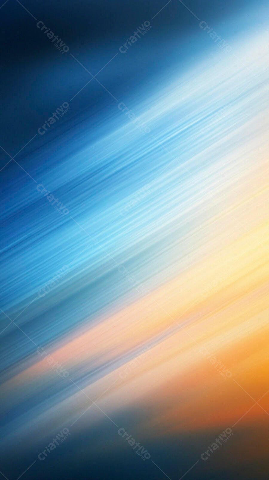 Gradiente abstrato com tons de azul laranja e branco em movimento diagonal