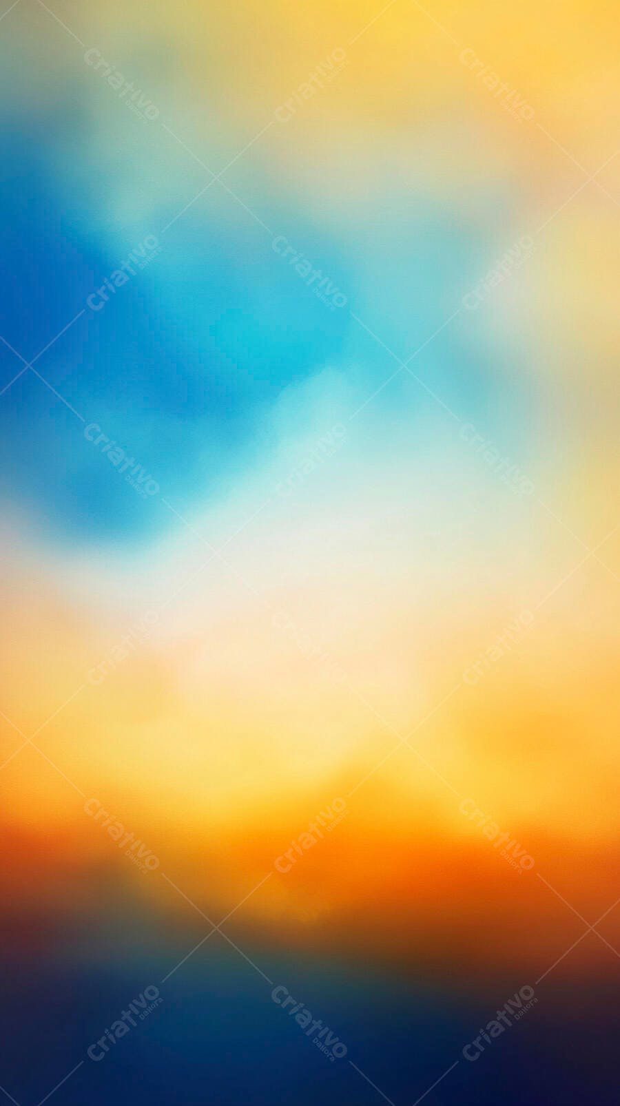 Gradiente abstrato céu azul e laranja entardecer ou amanhecer