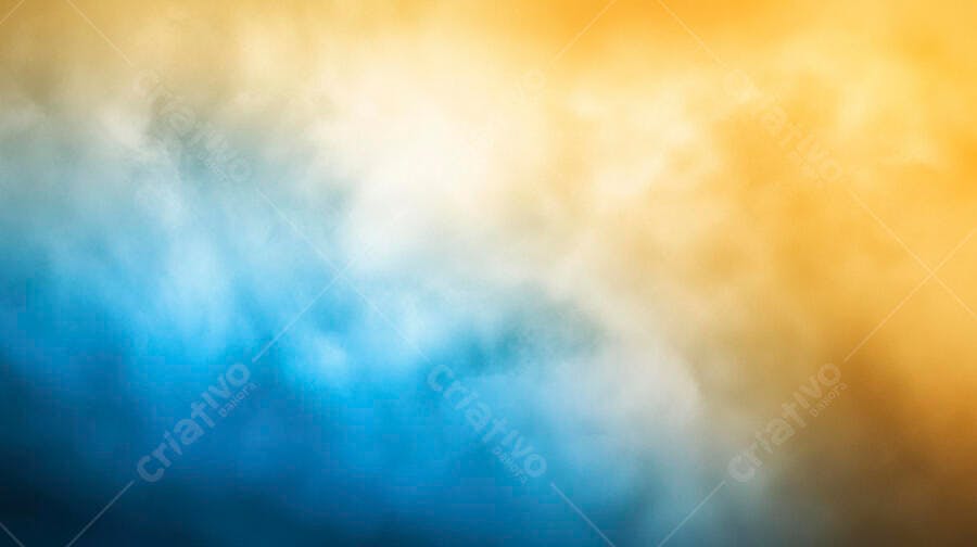 Fundo abstrato gradiente azul e laranja claro com atmosfera etérea