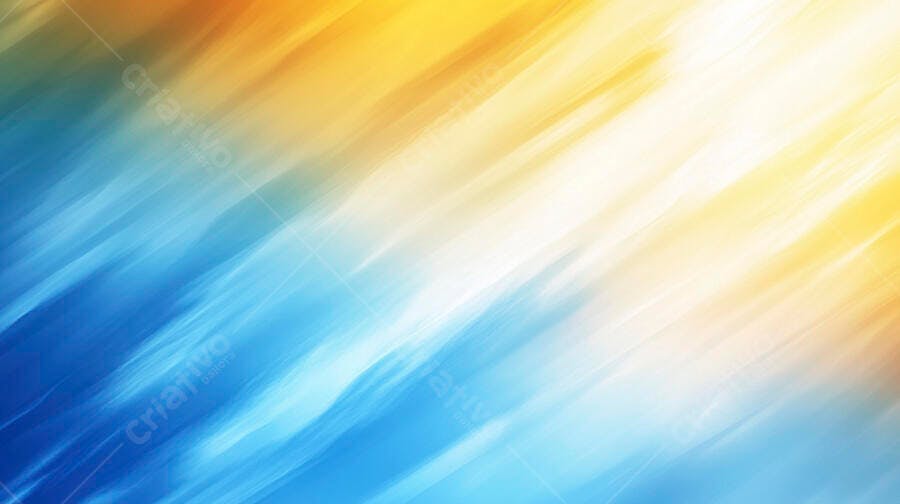 Fundo abstrato gradiente azul e amarelo com linhas diagonais dinâmicas