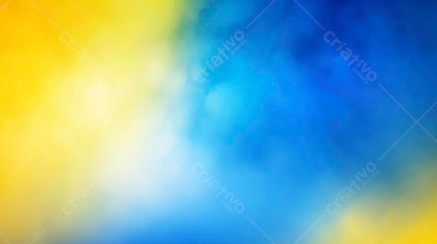 Fundo abstrato amarelo e azul com transição suave de cores