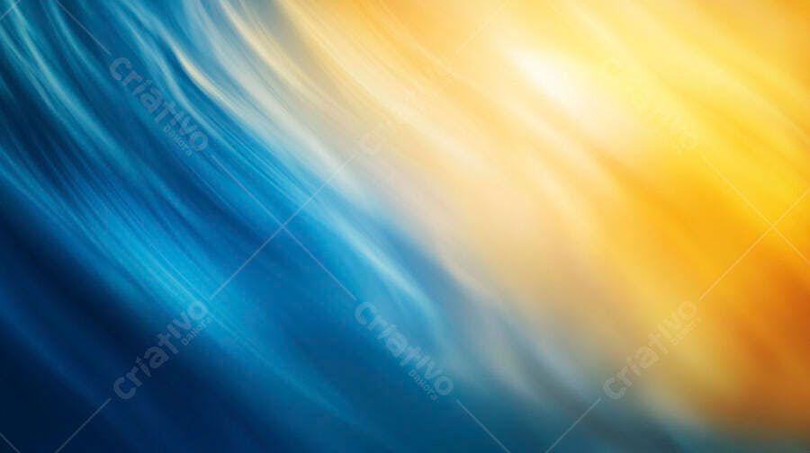 Fundo abstrato gradiente azul e amarelo com ondas de energia